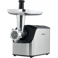 М'ясорубка Gorenje, 2200Вт, 2.2кг/хв, 2 решітки, насадка для ковбас, пластик/метал, чорн/нерж