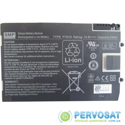 Аккумулятор для ноутбука Dell Dell Alienware M11x PT6V8 63Wh (4300mAh) 8cell 14.8V Li-ion (A47014)