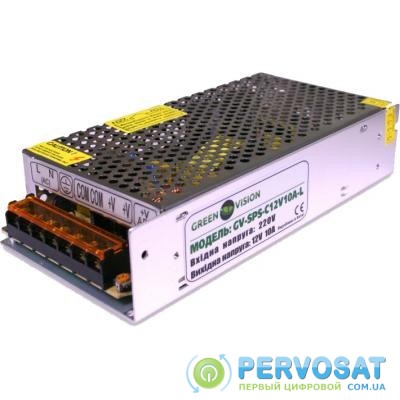 Блок питания для систем видеонаблюдения GreenVision GV-SPS-C 12V10A-L (3450)