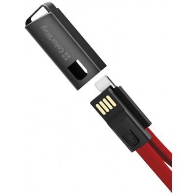 Дата кабель USB 2.0 AM to Lightning 0.22m red ColorWay (CW-CBUL021-RD)