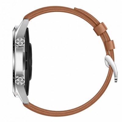 Смарт-годинник Huawei Watch GT 2 46mm Classic Silver BROWN шкіра (Latona-B19V) (55024470)
