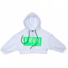 Кофта A-Yugi з капюшоном укорочена (4134-164G-white) Кофта A-Yugi з капюшоном укорочена (4134-164G-white)