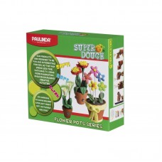 Маса для ліплення Paulinda Super Dough Набір Квіти в горщиках Маса для ліплення Paulinda Super Dough Набір Квіти в горщиках