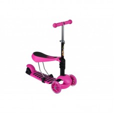 Триколісний самокат-біговел Same Toy з сидінням (рожевий) SY-S171Ut-3 Триколісний самокат-біговел Same Toy з сидінням (рожевий) SY-S171Ut-3