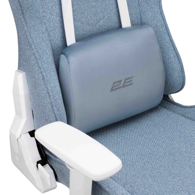 Крісло 2E GAMING BUSHIDO II WE, тканина, 3D-Armrests, блакитний світлий