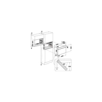 Мікрохвильова піч Whirlpool вбудована, 22л, електронне упр., 750Вт, гриль, дисплей, чорний