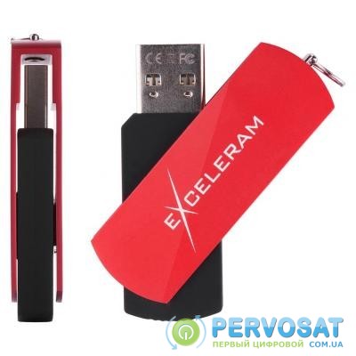 USB флеш накопитель eXceleram 64GB P2 Series Red/Black USB 2.0 (EXP2U2REB64)