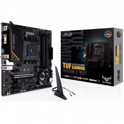 Материнcька плата ASUS TUF GAMING B550M-E WIFI sAM4 B550 4xDDR4 M.2 HDMI DP Wi-Fi BT mATX