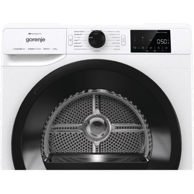 Сушильна машина Gorenje тепловий насос, 9кг, A++, 60см, дисплей, 16 програм, Wi-Fi, білий