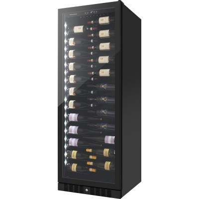 Холодильник Philco для вина, 177х59.5х68, холод.відд.-472л, зон - 1, бут-143, диспл, підсвітка, чорний