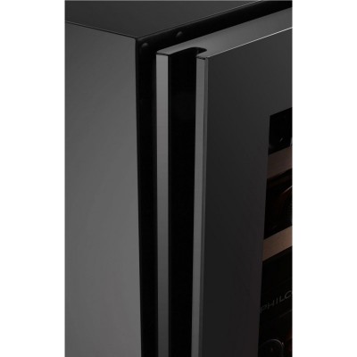 Холодильник Philco для вина, 177х59.5х68, холод.відд.-472л, зон - 1, бут-143, диспл, підсвітка, чорний