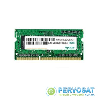 Модуль памяти для ноутбука SoDIMM DDR3 4GB 1600 MHz Apacer (AS04GFA60CATBGC)