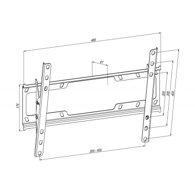 Кріплення ТВ з кутом нахилу Simpler 48EN 32-65"
