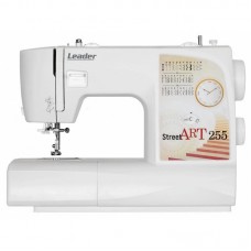Швейна машина LEADER STREETART 255, електромех., 70Вт, 29 шв.оп., петля автомат, білий + бежевий