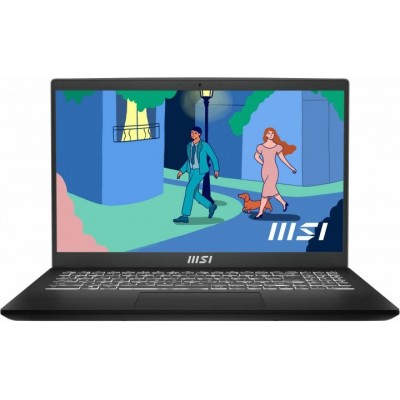 Ноутбук MSI Modern 15.6 FHD, Intel i7-1255U, 16GB, F1TB, UMA, DOS, чорний