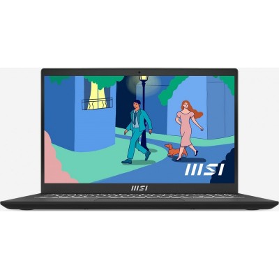Ноутбук MSI Modern 15.6 FHD, Intel i7-1255U, 16GB, F1TB, UMA, DOS, чорний