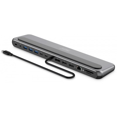 Док-станція DIGITUS USB-C > 2xHDMI/1xDP/3xUSB-A/USB-C/RJ54/PD/Audio