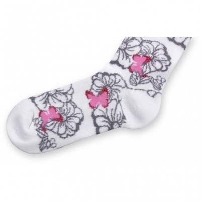 Колготки BNM з сірими квіточками на білому фоні (M0C0301-0979-5G-gray white)