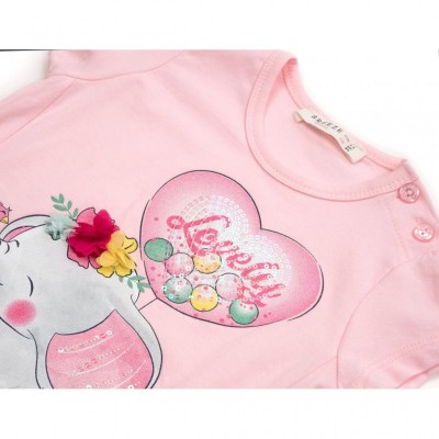 Набір дитячого одягу Breeze зі слоником (13376-104G-pink)
