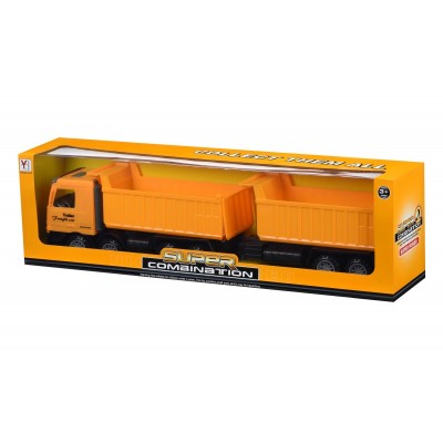 Машинка енерціонная Same Toy Super Combination Самоскид жовтий з причепом 98-87Ut-2