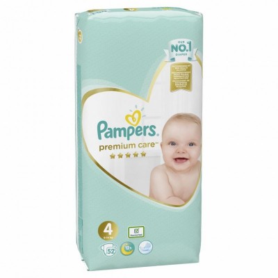 Подгузник Pampers Premium Care Maxi Размер 4 (9-14 кг) 52 шт (4015400278818)