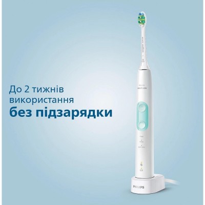 Щітка зубна електр. Philips, ProtectiveClean 5100, 62т. колив/хв, насадок-2, футляр, білий