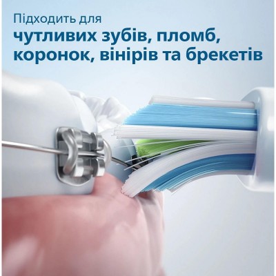 Щітка зубна електр. Philips, ProtectiveClean 5100, 62т. колив/хв, насадок-2, футляр, білий
