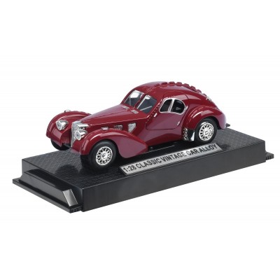 Автомобіль 1:28 Same Toy Vintage Car зі світлом і звуком Бордовий HY62-2Ut-4