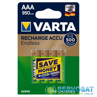 Аккумулятор Varta AAA Rechargeable Accu Endless 950mAh * 4 (56683101404)