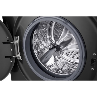 Пральна машина LG фронтальна, 9кг, 1400, A, 55см, дисплей, пара, інвертор, чорний