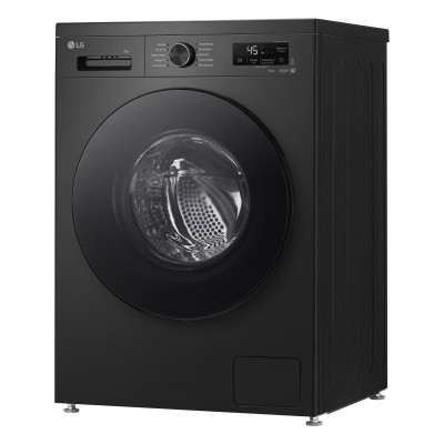 Пральна машина LG фронтальна, 9кг, 1400, A, 55см, дисплей, пара, інвертор, чорний