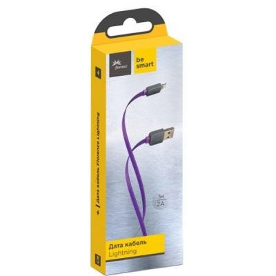 Дата кабель USB 2.0 AM to Lightning 1.0m Color Purple Florence (FDC-L1-2P)