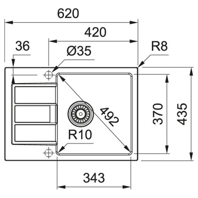 Franke Sirius Tectonite SID 611-62 Slim[143.0631.535]