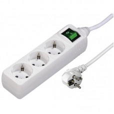 Подовжувач-фільтр мережевий Hama 3xТип F, 3x1.5мм кв, 16A, 3м, білий