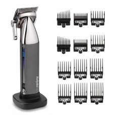 Машинка для стриження  Babyliss Super-X Metal Series, мережа+акум., вібраційний мотор, насадок-10, кейс, чохол, гребінець у компл., сталь, сірий