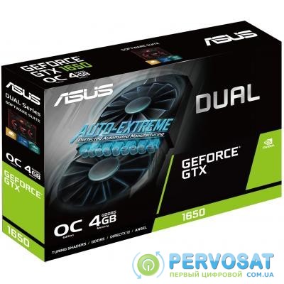 Видеокарта ASUS GeForce GTX1650 4096Mb DUAL OC (DUAL-GTX1650-O4G)