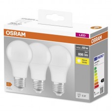 Набір ламп 3шт OSRAM LED E27 8.5Вт 2700К 806Лм A60 Набір ламп 3шт OSRAM LED E27 8.5Вт 2700К 806Лм A60