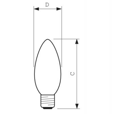 Лампочка PHILIPS E27 60W 230V B35 FR 1CT/10X10 Stan (921501644219)