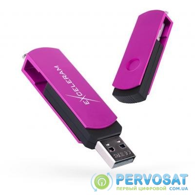 USB флеш накопитель eXceleram 16GB P2 Series Purple/Black USB 2.0 (EXP2U2PUB16)