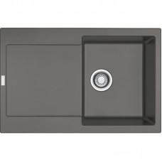 Мийка кухонна Franke Maris, фраграніт, прямокутник, з крилом, 780х500х200мм, чаша - 1, врізна, MRG 611, сірий камінь