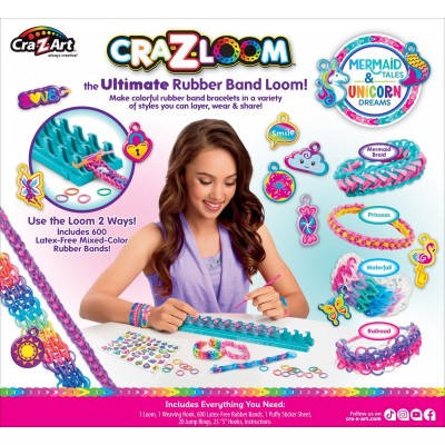 Набір для виготовлення браслетів Cra-Z-Art Charm Loom Studio Mermaid and Unicorn Набір для виготовлення браслетів Cra-Z-Art Charm Loom Studio Mermaid and Unicorn