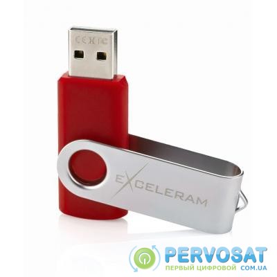 USB флеш накопитель eXceleram 32GB P1 Series Silver/Red USB 2.0 (EXP1U2SIRE32)