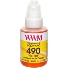 Чорнило WWM Canon GI-490, 140г Yellow (C490Y) Чорнило WWM Canon GI-490, 140г Yellow (C490Y)