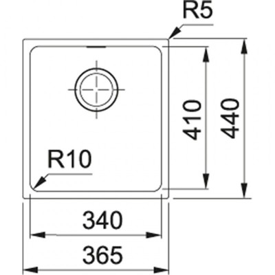 Кухонна мийка Franke Sirius SID 110-34/144.0649.550/тектонайт/365х440х200/монтаж під стільницю/білий