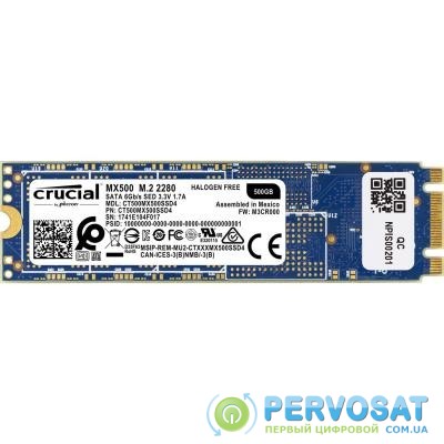Накопитель SSD M.2 2280 500GB MICRON (CT500MX500SSD4)