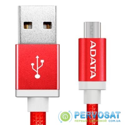 Дата кабель USB 2.0 – Micro USB 1.0m Red ADATA (AMUCAL-100CMK-CRD)