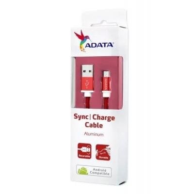 Дата кабель USB 2.0 – Micro USB 1.0m Red ADATA (AMUCAL-100CMK-CRD)