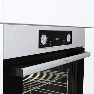 Комплект Gorenje (духовка + поверхня склокераміка BO6737E02X -нерж + ECT41SC- чорна), 738881