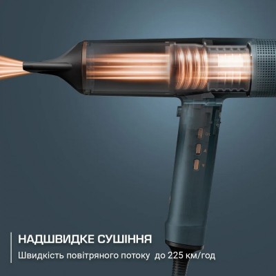 Фен Rowenta Maestria For you, 1800Вт, 3 режими, дифузор, іоніз-я, хол. обдув, дисплей, синій Фен Rowenta Maestria For you, 1800Вт, 3 режими, дифузор, іоніз-я, хол. обдув, дисплей, синій