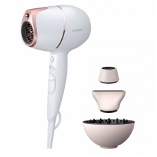 Фен Philips Prestige, 1800Вт, 3 режими, дифузор, іоніз-я, еко режим., хол. обдув, біло-рожевий Фен Philips Prestige, 1800Вт, 3 режими, дифузор, іоніз-я, еко режим., хол. обдув, біло-рожевий